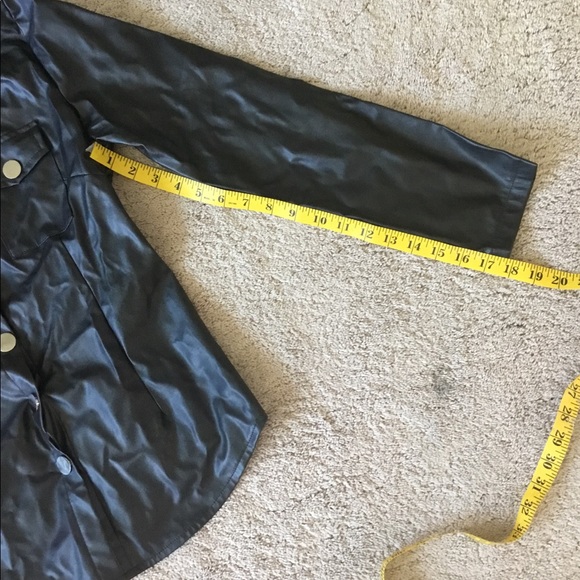 Bar lll Madrid Black Faux Leather Two Piece Outfit NWT - Picture 9 of 14